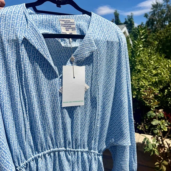 Baum Und Pferdgarten Ariana Dress Light Blue Crepe Size 36 US 6 Small Medium NWT - Picture 6 of 6